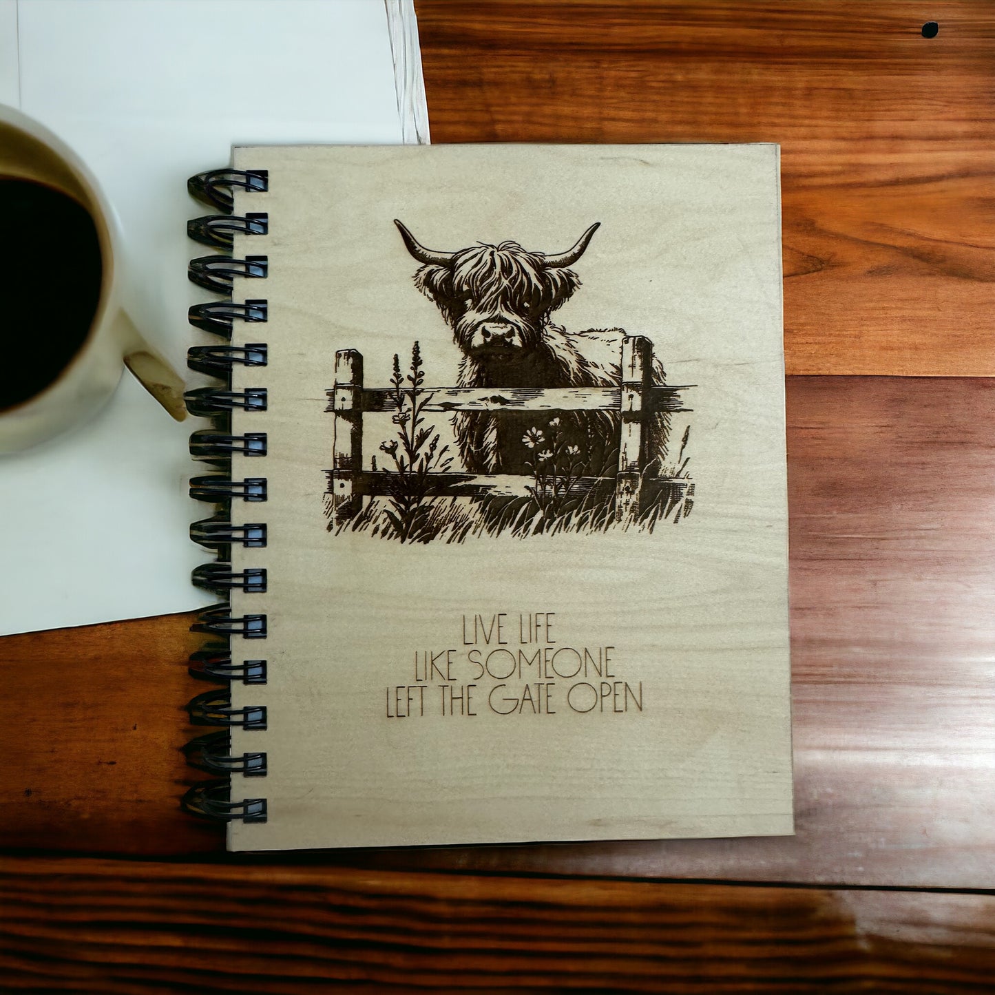 Highland Cow Journal or guest book
