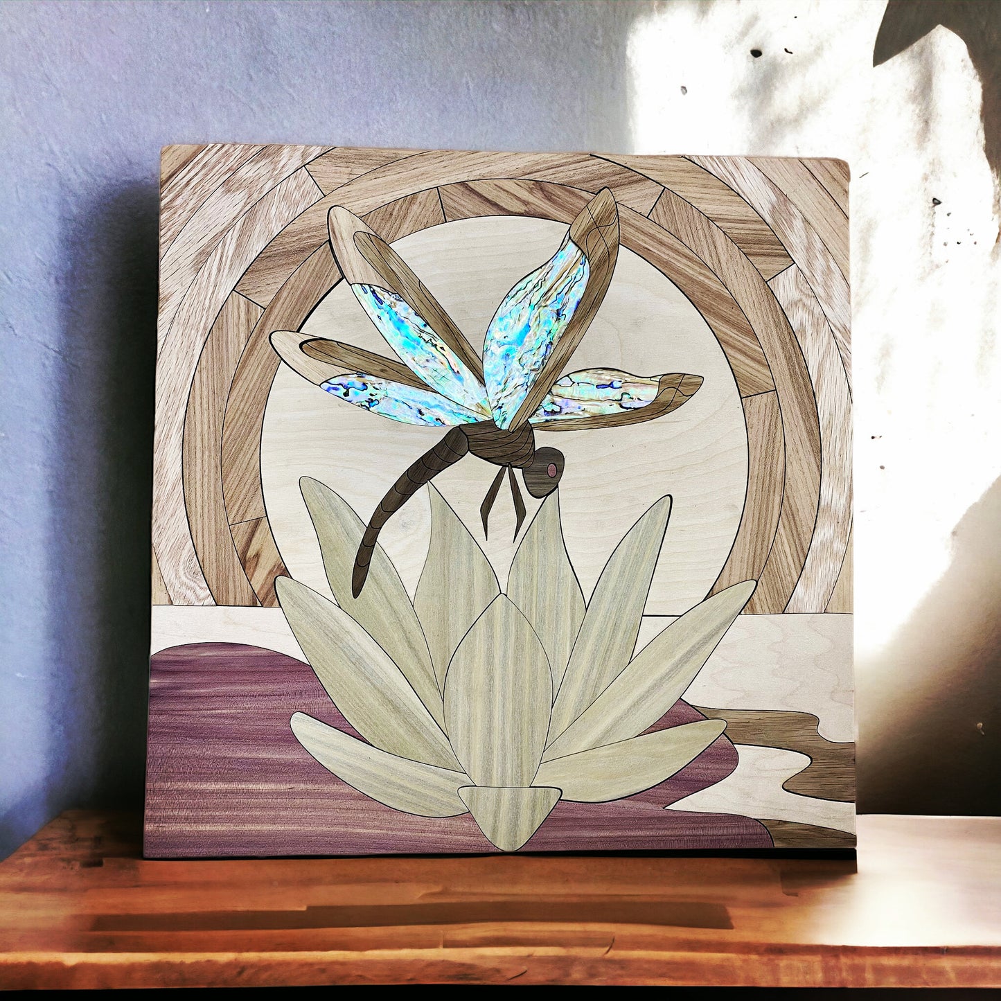 New Beginnings each Dawn - Dragonfly on Lily