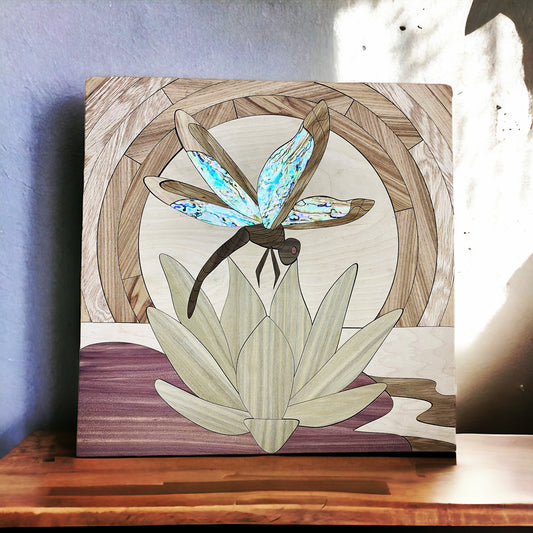 New Beginnings each Dawn - Dragonfly on Lily