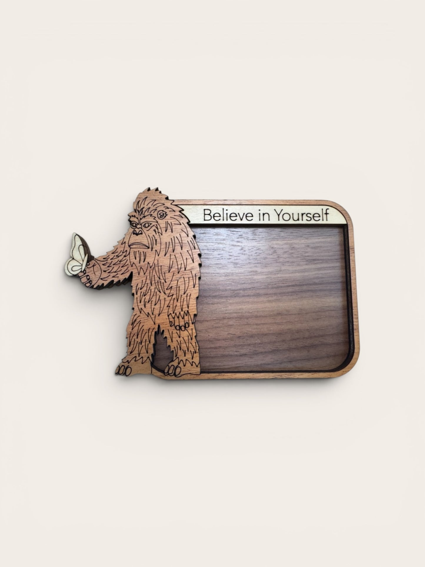 Believe in Yourself – Bigfoot Post-It Note Holder