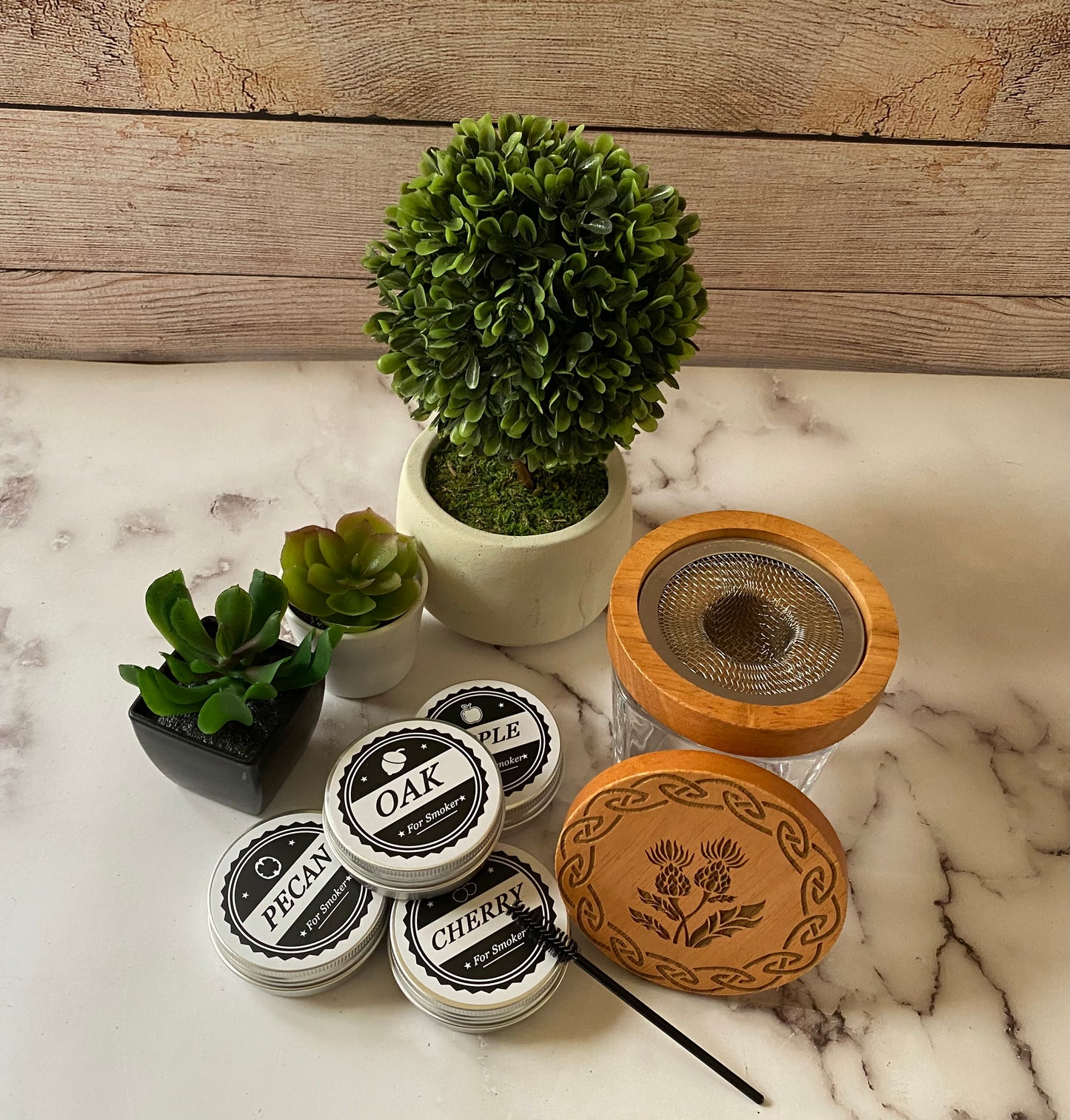 Customized Cocktail Smoker Kit with 4 flavors of wood chips