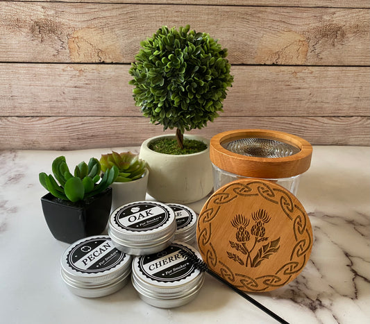 Customized Cocktail Smoker Kit with 4 flavors of wood chips