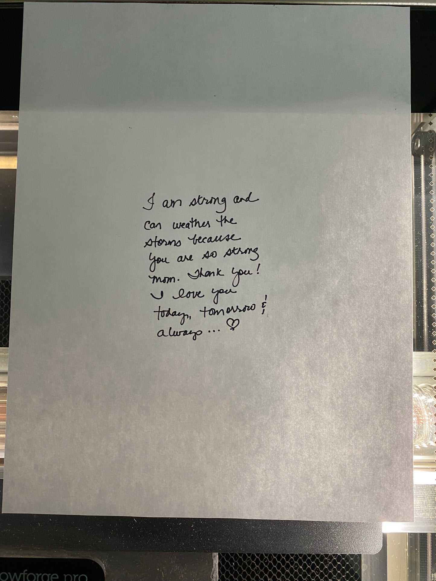 Personalized Heart Tray with Engraved Handwritten Note from You