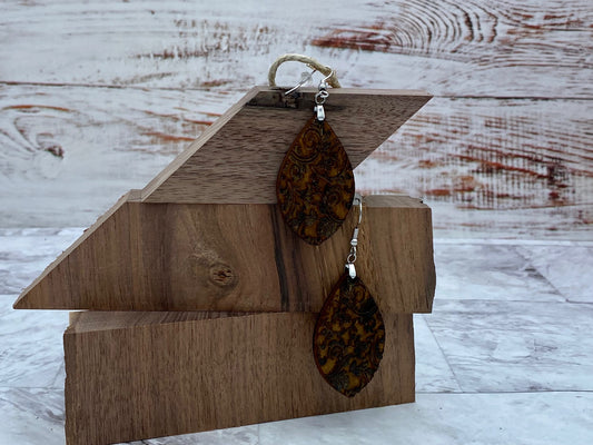 Teardrop Damask Earrings