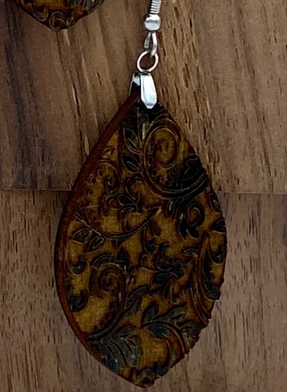 Teardrop Damask Earrings