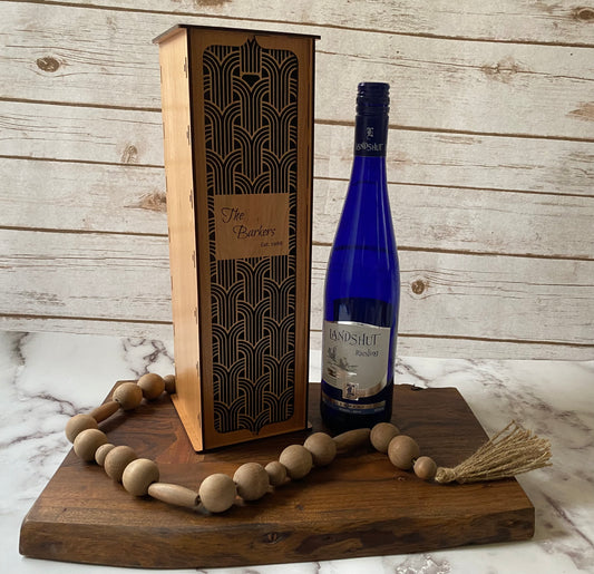 Personalized Art Deco Wine/Scotch Box