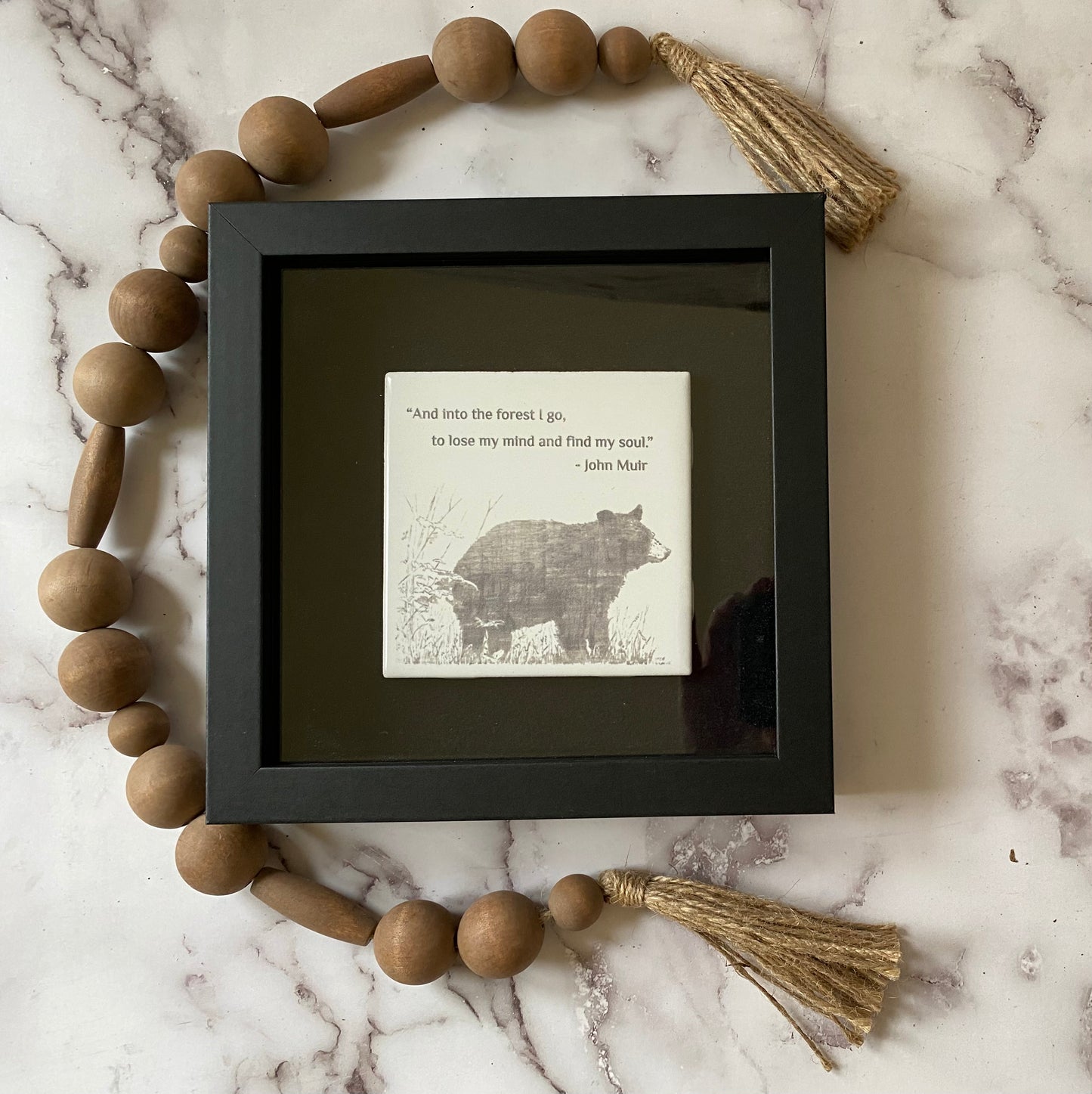 Bear in the Woods Shadow Box picture