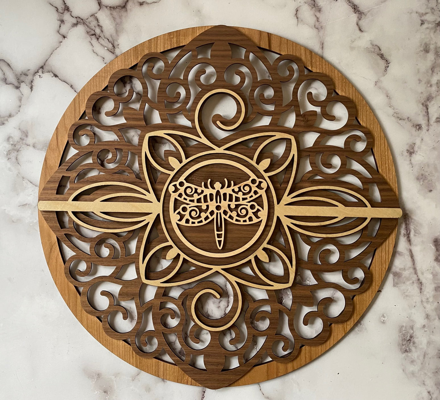 Filigree Wall Art with Dragonfly