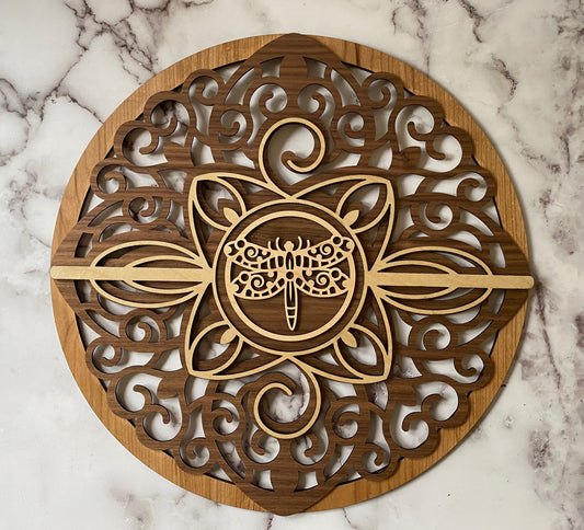Filigree Wall Art with Dragonfly