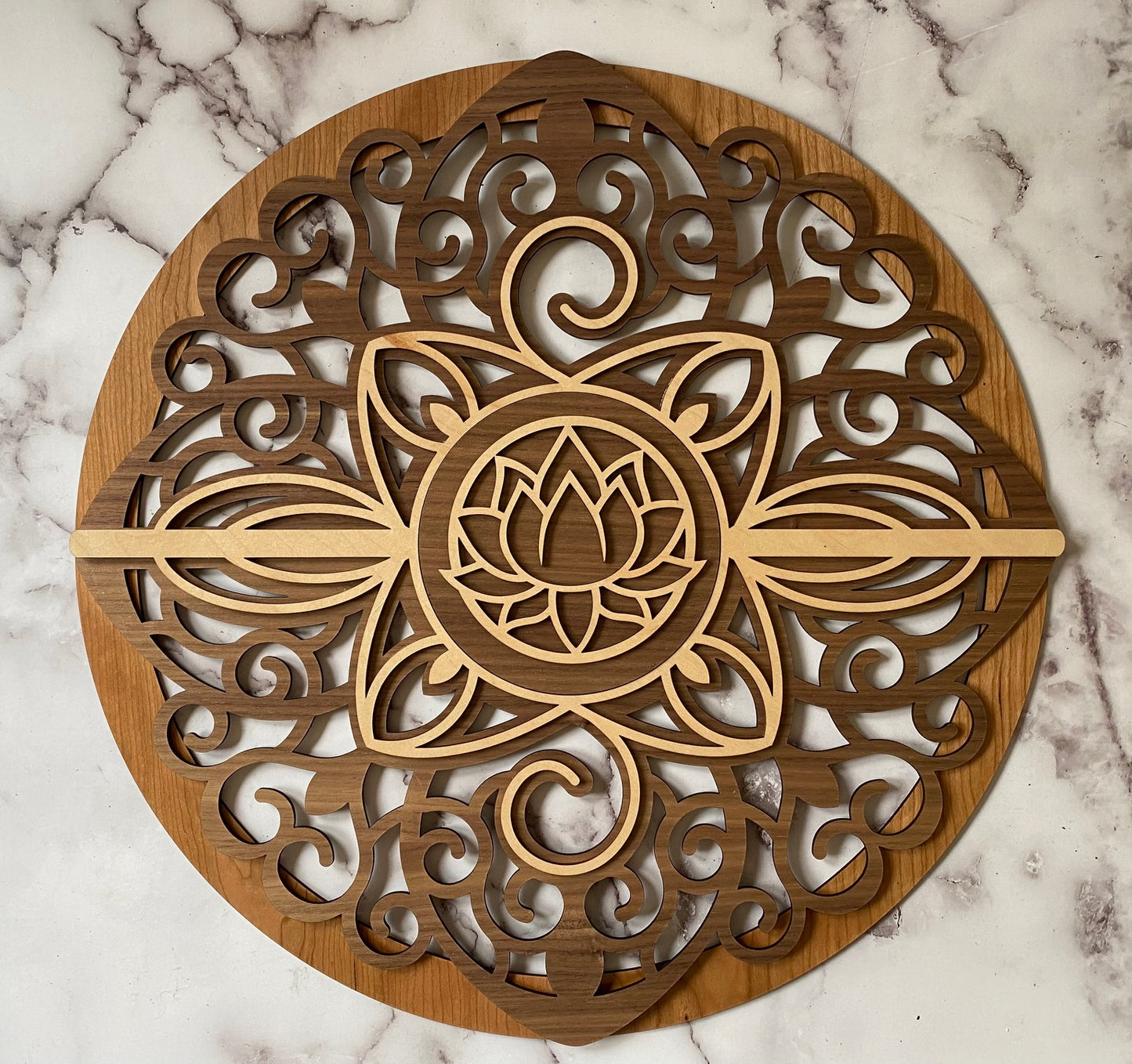 Filigree Wall Art with Lotus Flower