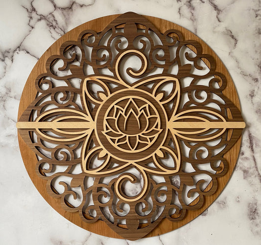 Filigree Wall Art with Lotus Flower