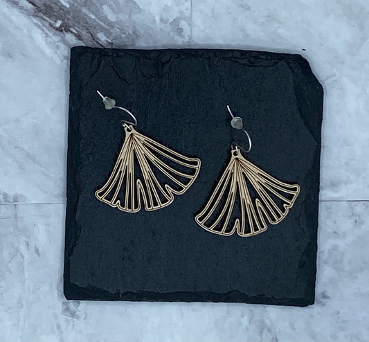Maple Ginko Leaf Drop Earrings