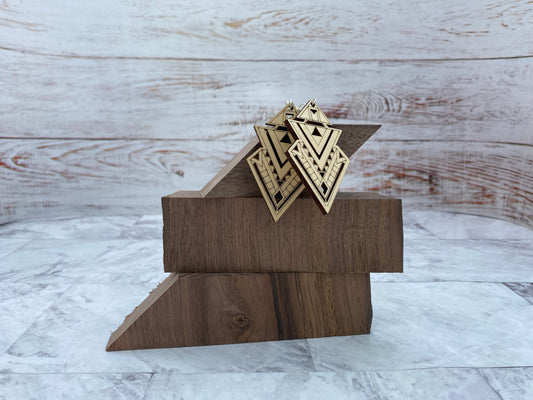 Aztec-inspired Maple Drop Earrings