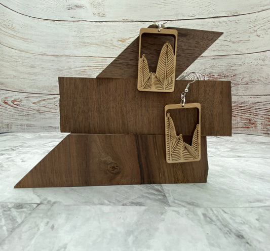 Fern Leaf Maple Drop Earrings