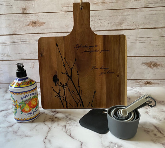 "Life takes you to unexpected places, Love brings you home" Charcuterie Board