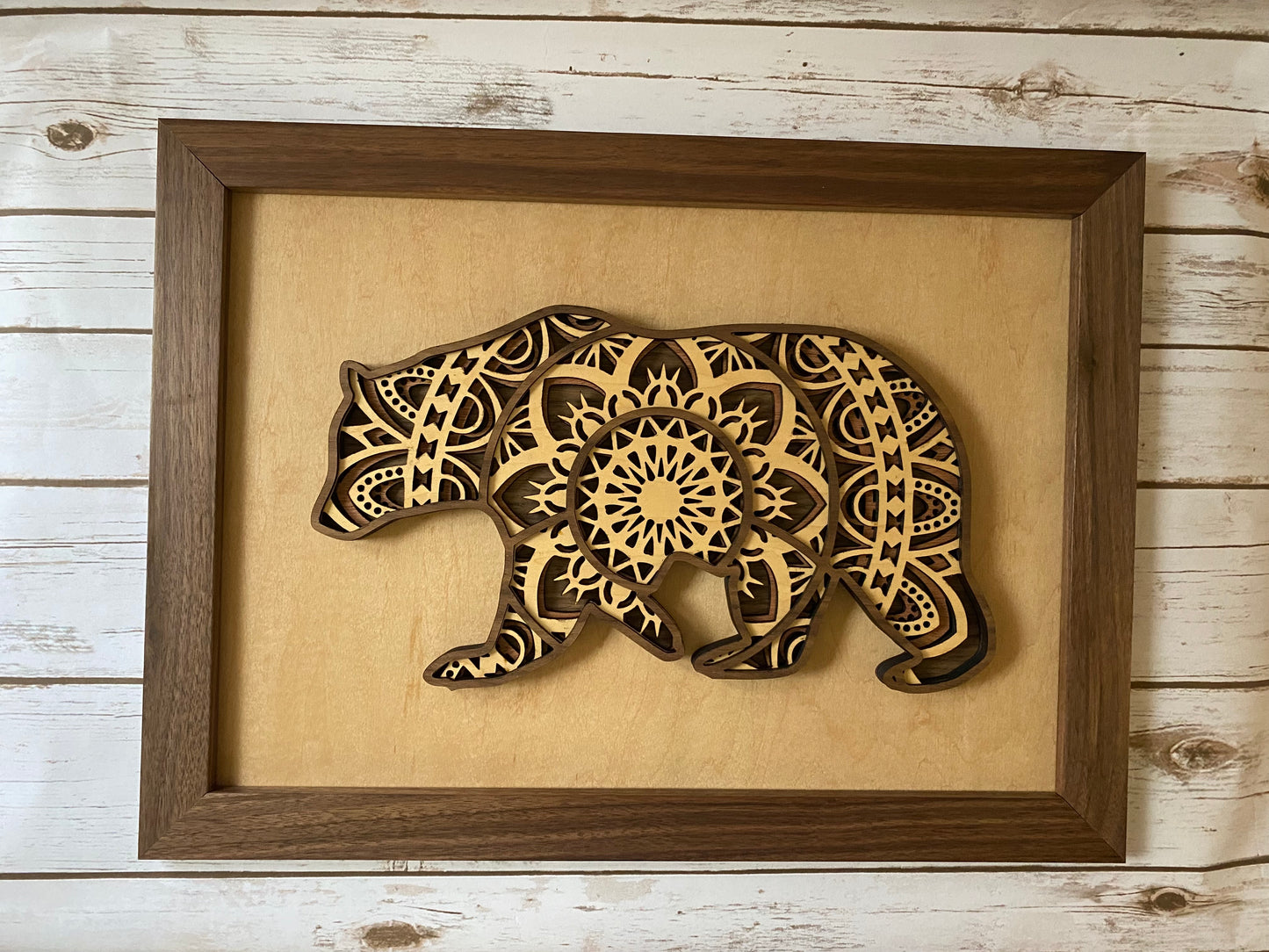 "Protector Bear" Mandala Wall Art