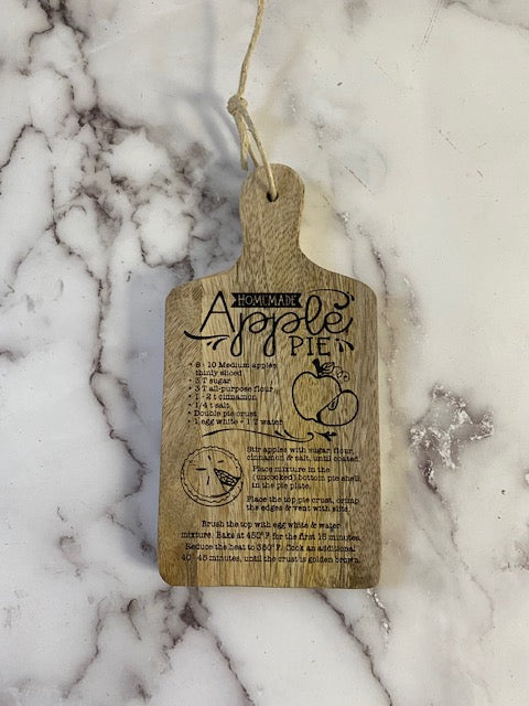 Mango 4" x 8" Paddle Board with Recipe for Homemade Apple Pie