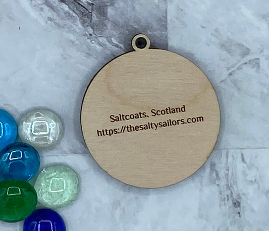 Starter Set of 5 Personalized Catch the Wave (Style 3) Ornaments or Magnets