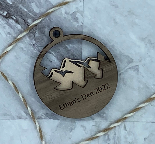 Customized Branded Airbnb VRBO STR Host Items Mountains and Forest Ornament