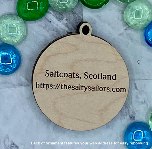 Set of 10 Personalized Sea Turtle (Style 2) Ornaments or Magnets