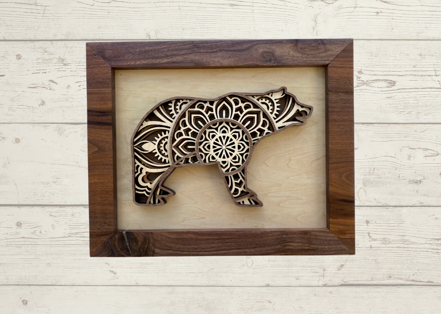 "Proud Bear" Mandala Wall Decor