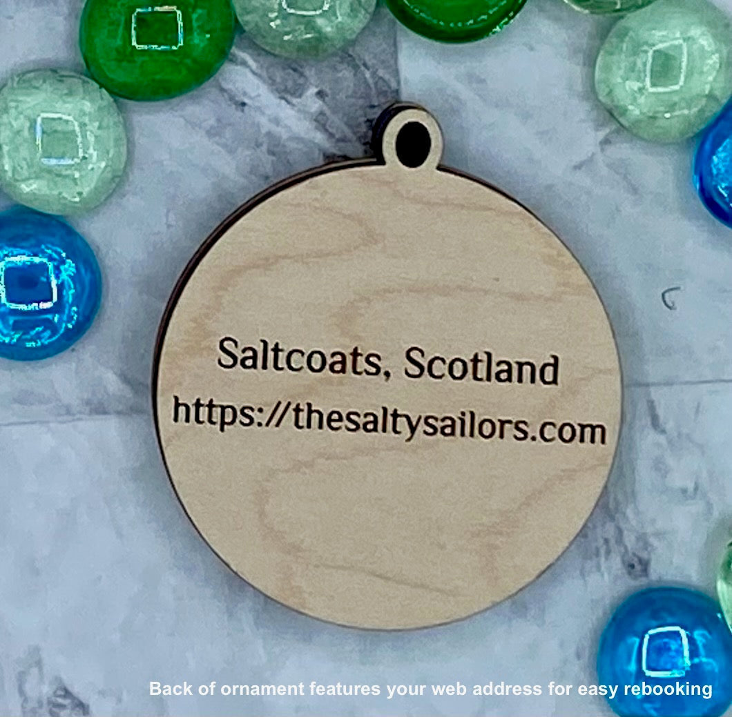 Set of 10 Personalized Sea Turtle (Style 1) Ornaments or Magnets