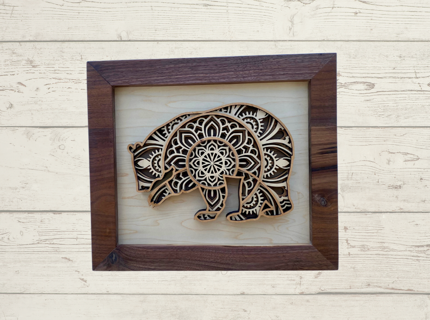 "Roaming Bear" Mandala Wall Decor