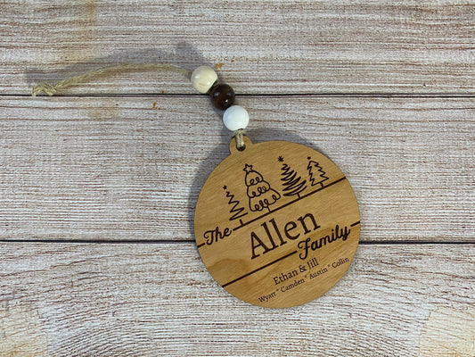 Personalized Family Christmas Ornament