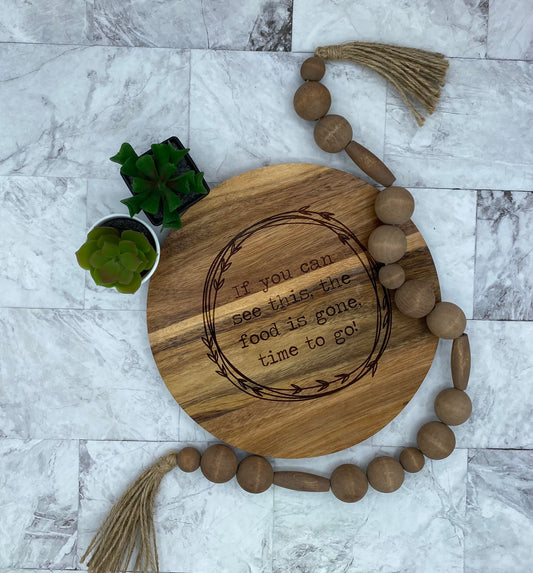 Fun engraved cheese board