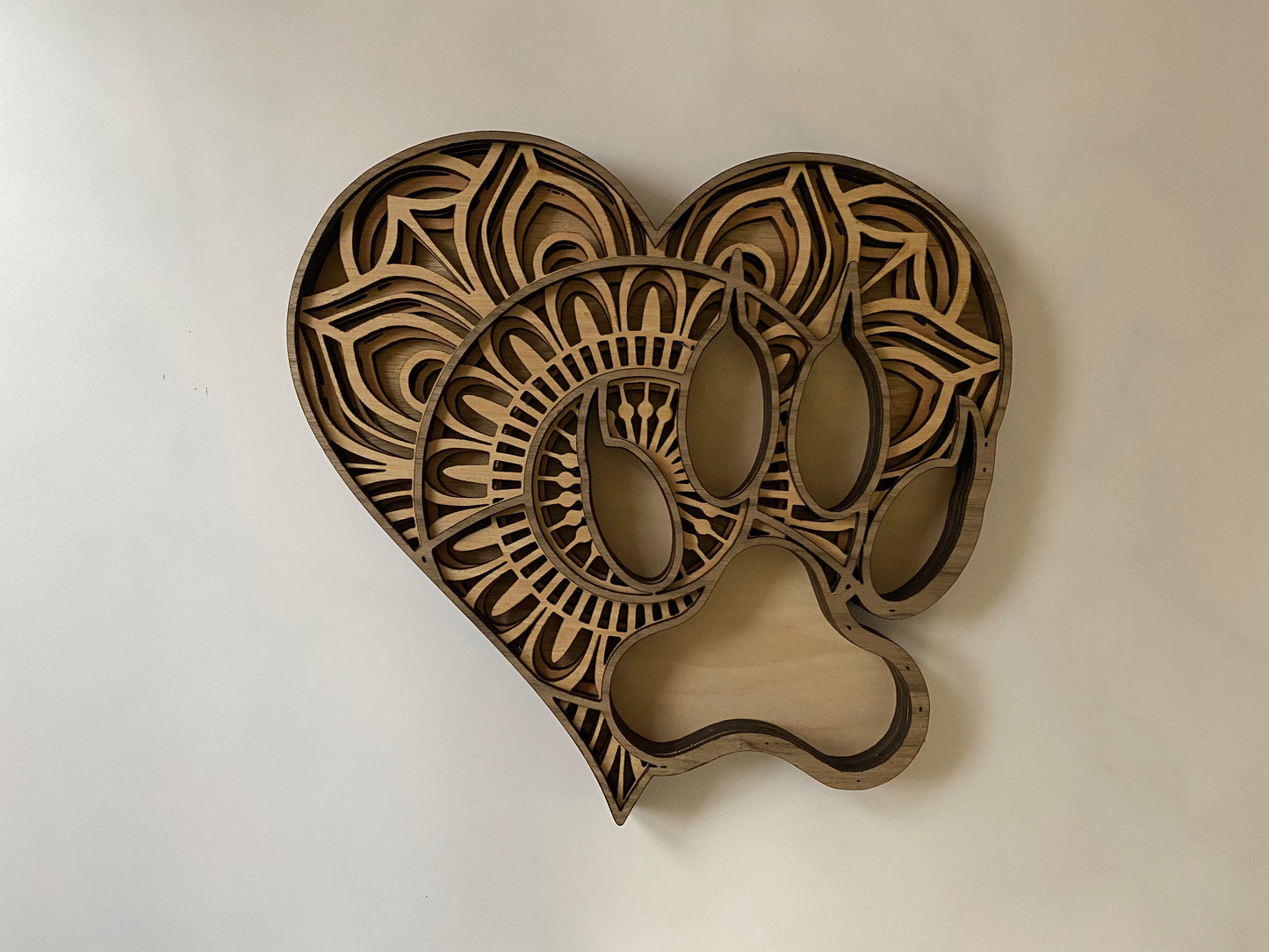 Paw Print on Our Hearts Mandala Framed Picture