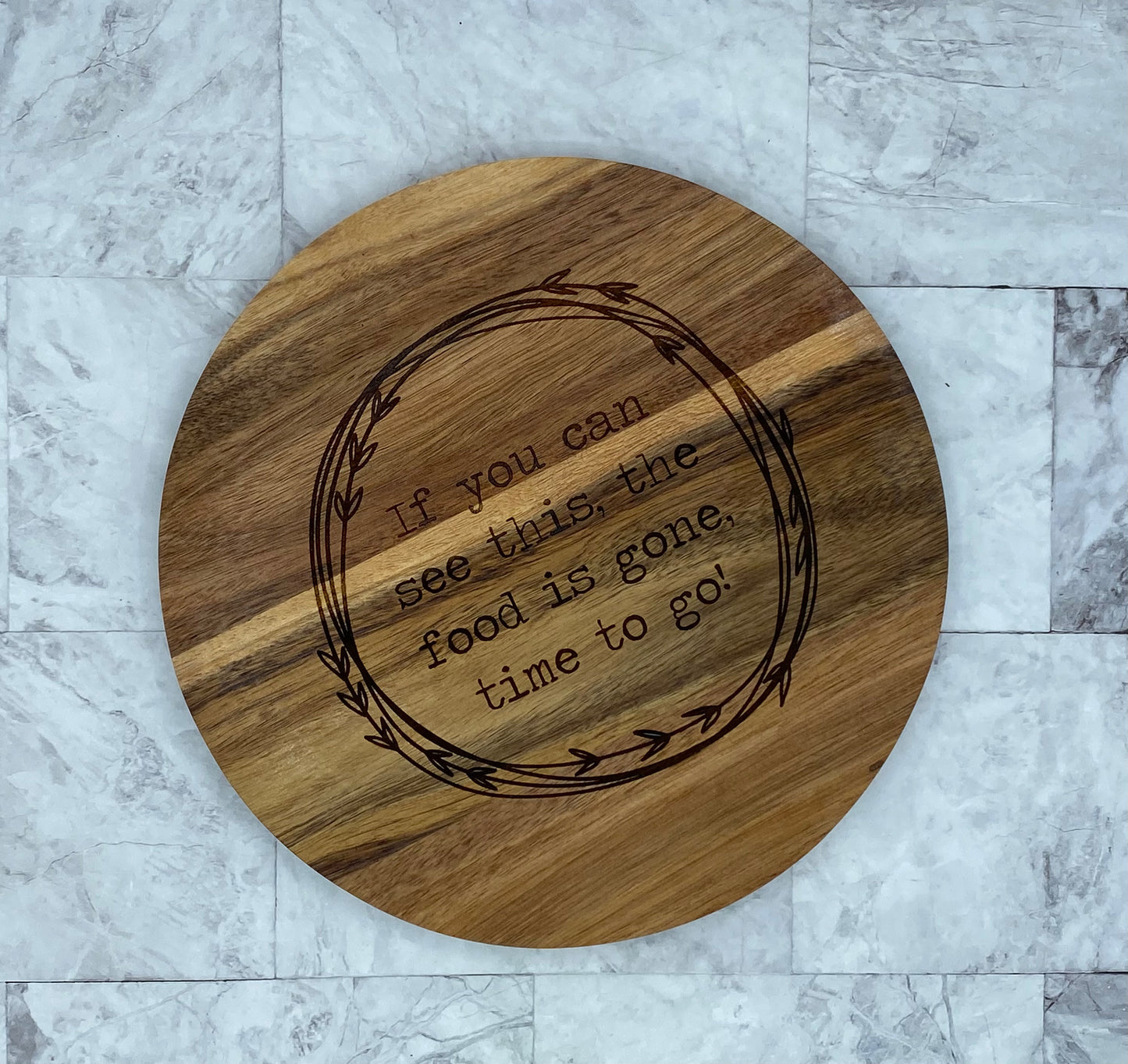 Fun engraved cheese board