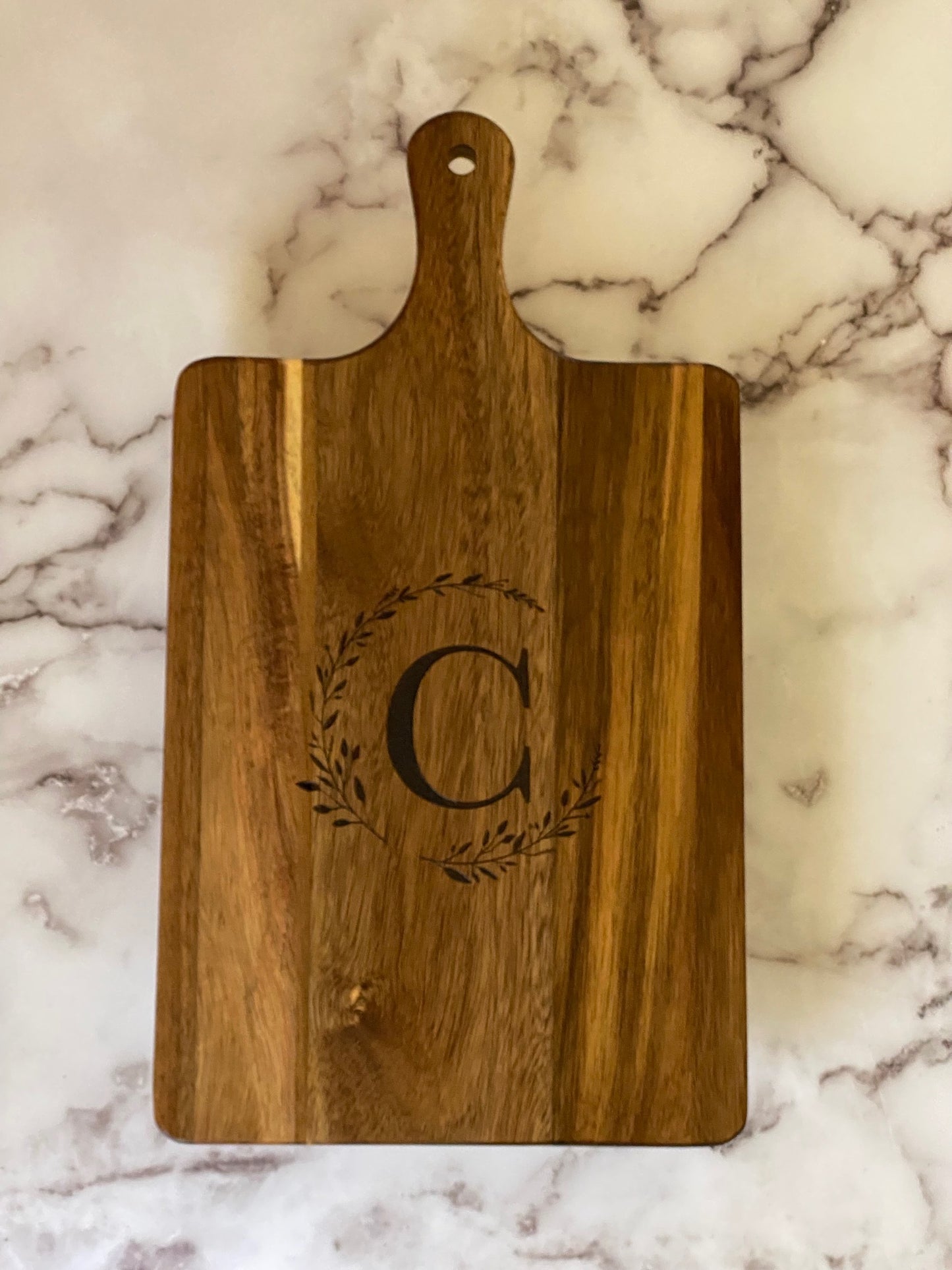 Personalized Monogrammed Charcuterie Cutting Board