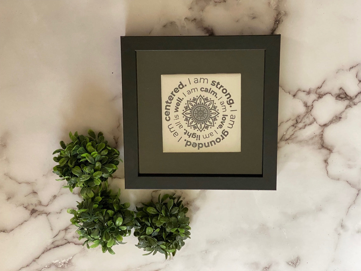 "I Am Strong" shadow box picture