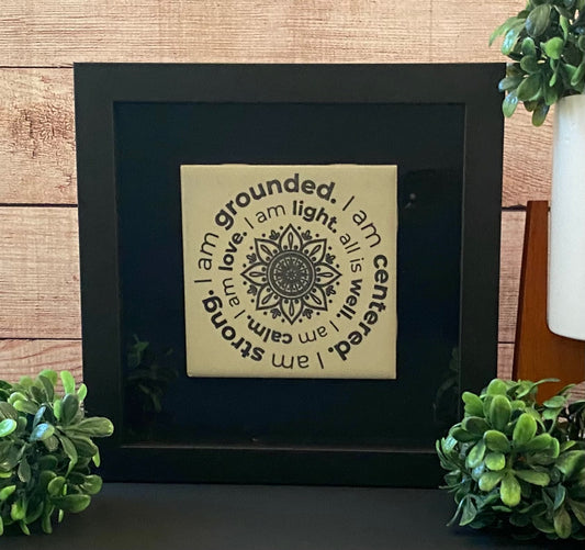 "I Am Strong" shadow box picture