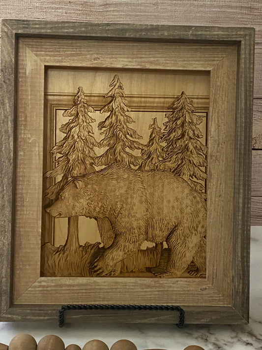 "The Rambler Bear" - Illusion of 3-D Art