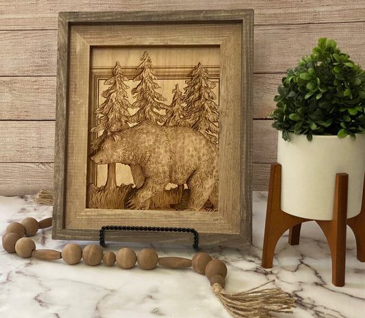 "The Rambler Bear" - Illusion of 3-D Art