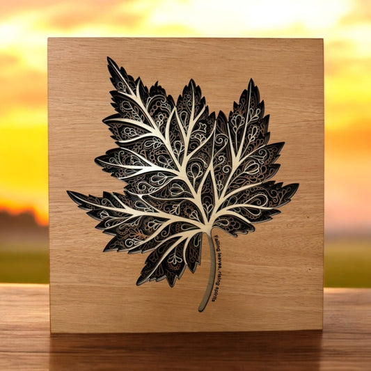 Beautiful 7 layer leaf wall art—where nature meets artistry in perfect harmony.