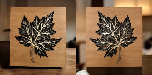 Beautiful Set of Two 7 layer leaf wall art—where nature meets artistry in perfect harmony.