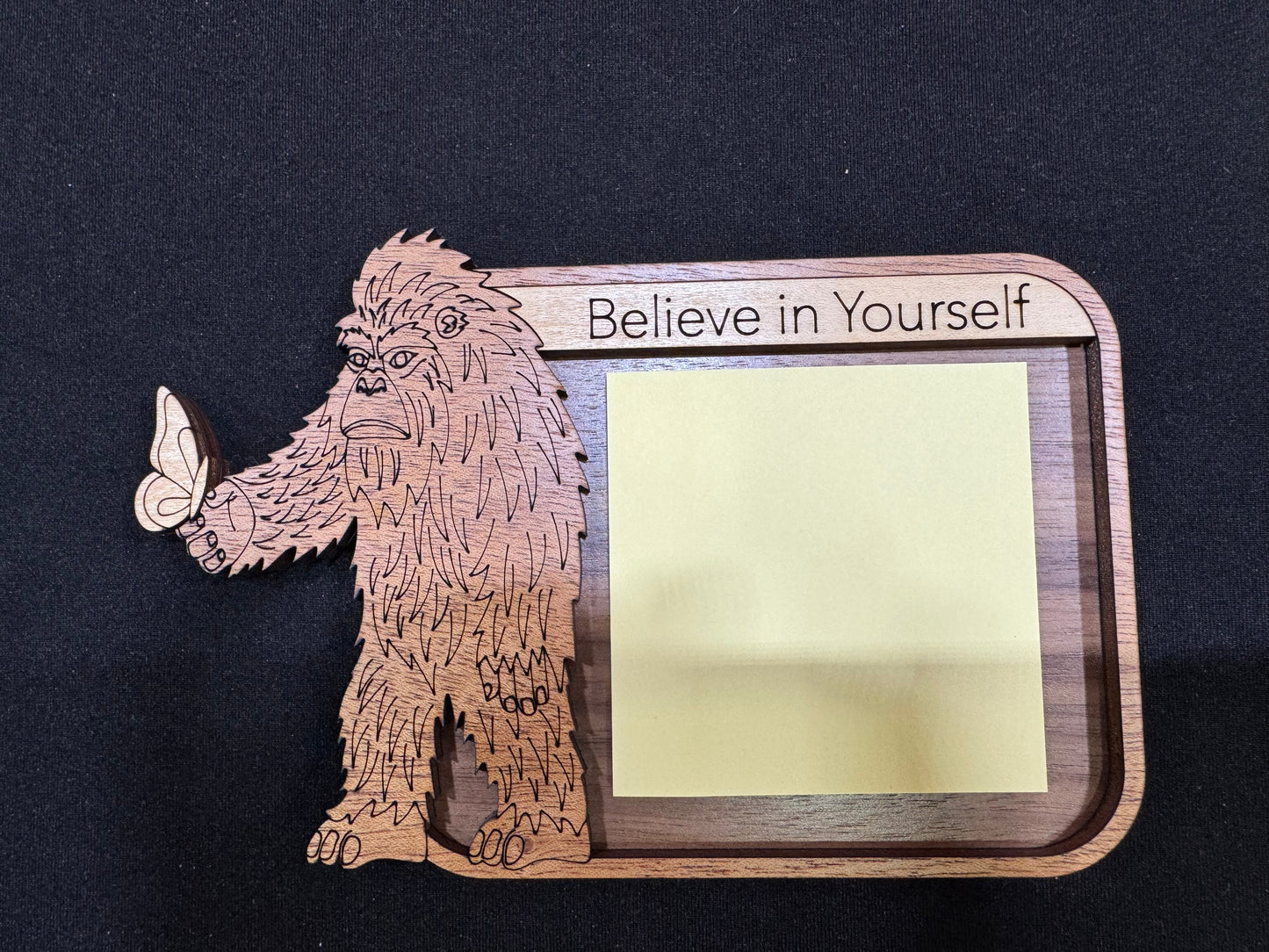 Believe in Yourself – Bigfoot Post-It Note Holder