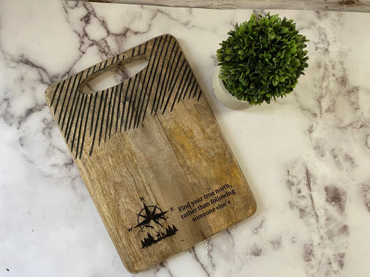 Rustic Collection "Find Your True North" Charcuterie Board