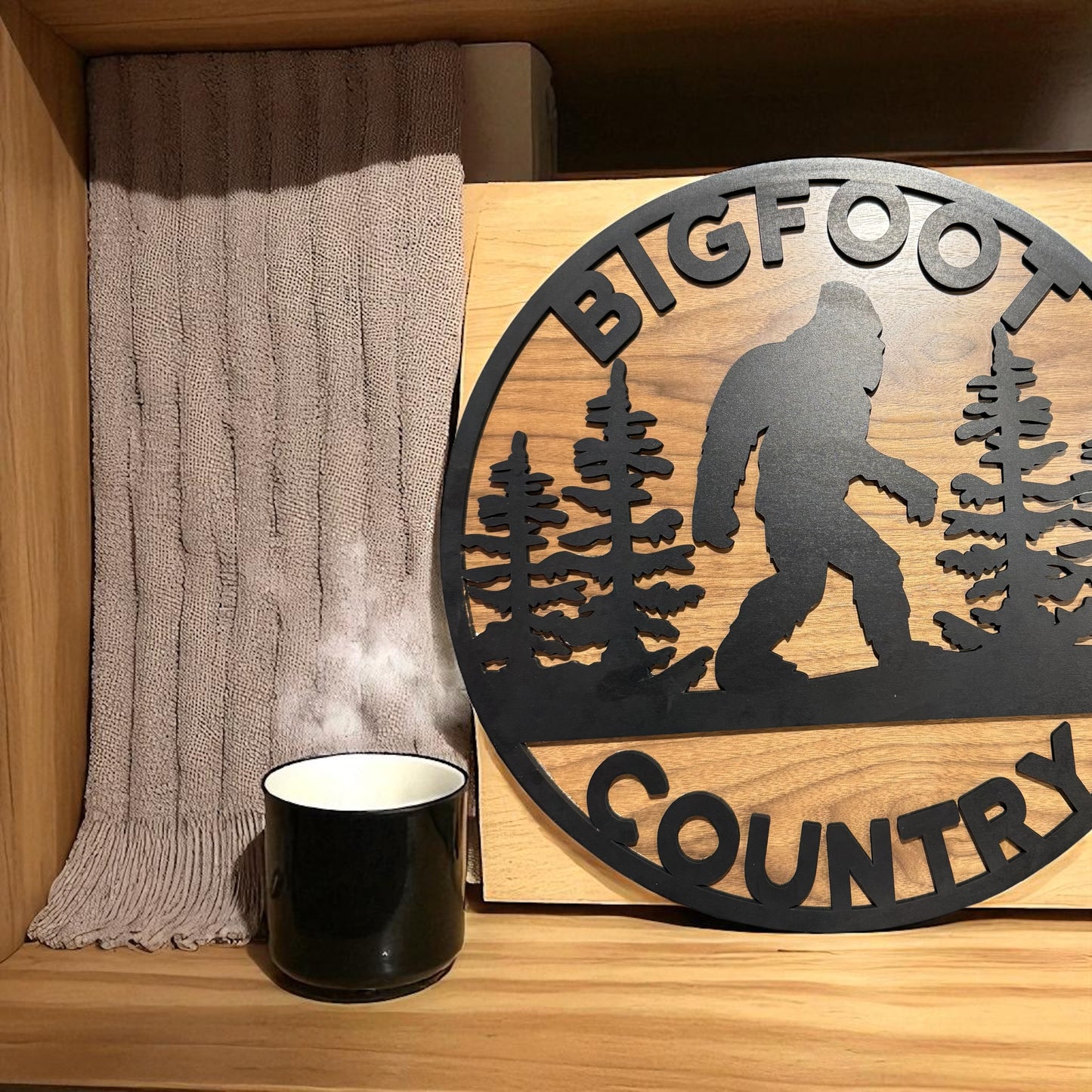 Bigfoot Country - Handcrafted Layered Wood Wall Art