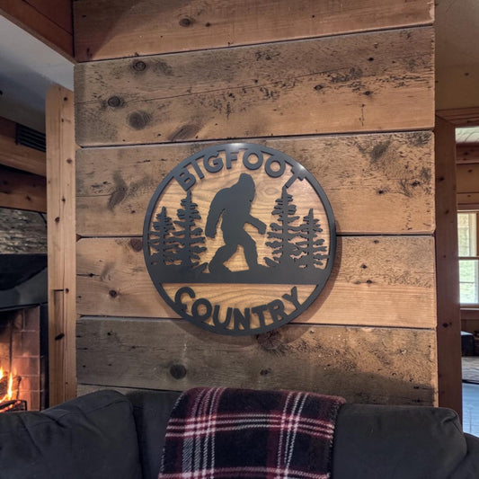 Bigfoot Country - Handcrafted Layered Wood Wall Art