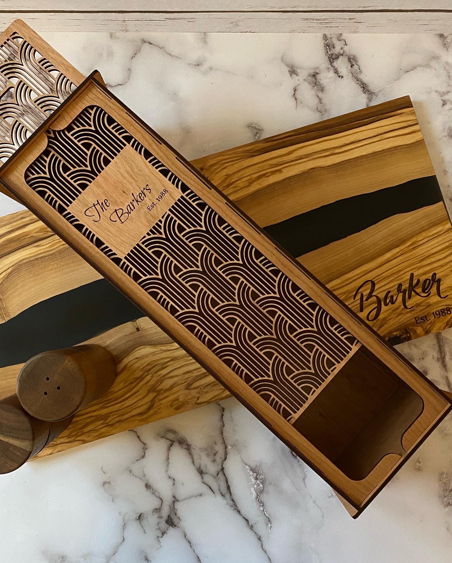Personalized Art Deco Wine/Scotch Box