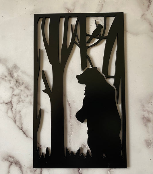 Standing Bear Silhouette Wall Hanging