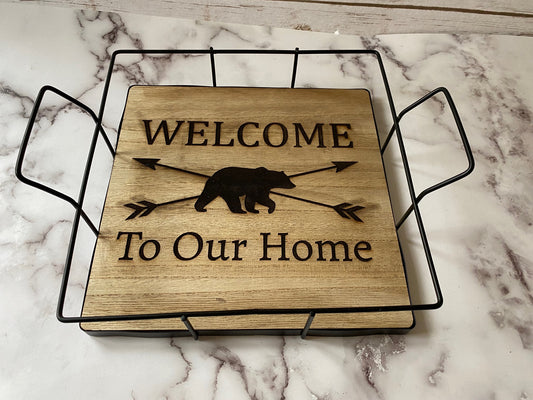 Square Bear Wire Basket