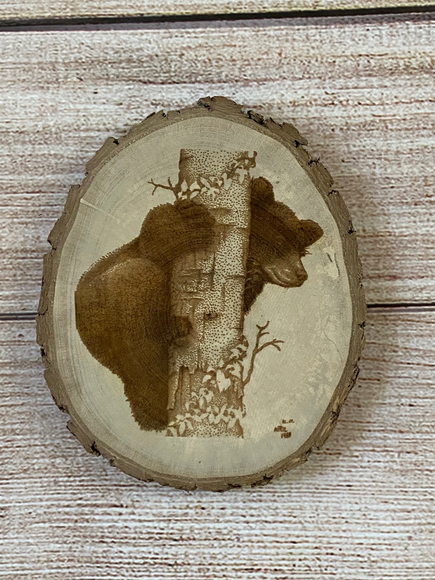 3"-4" Engraved Forest Tree Cookie with Easel