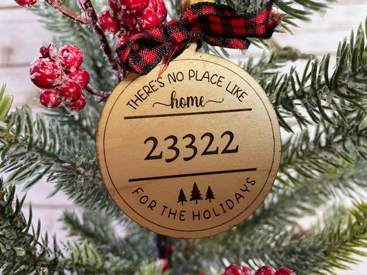 There's No Place Like Home for the Holidays with Personalized Zipcode Ornament