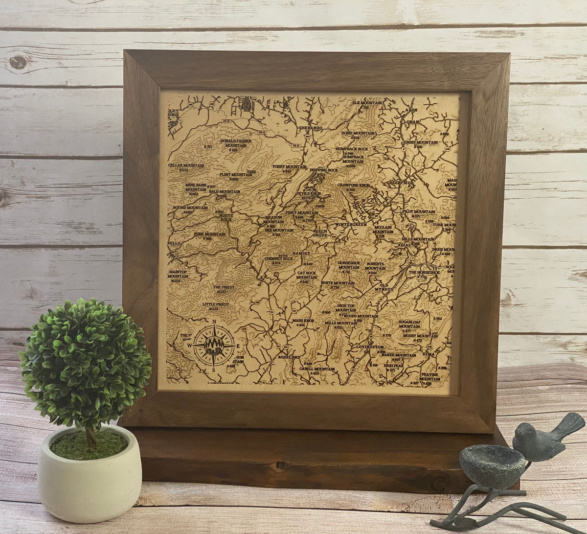 Nelson County Topography Map – CrabtreeFalls Designs