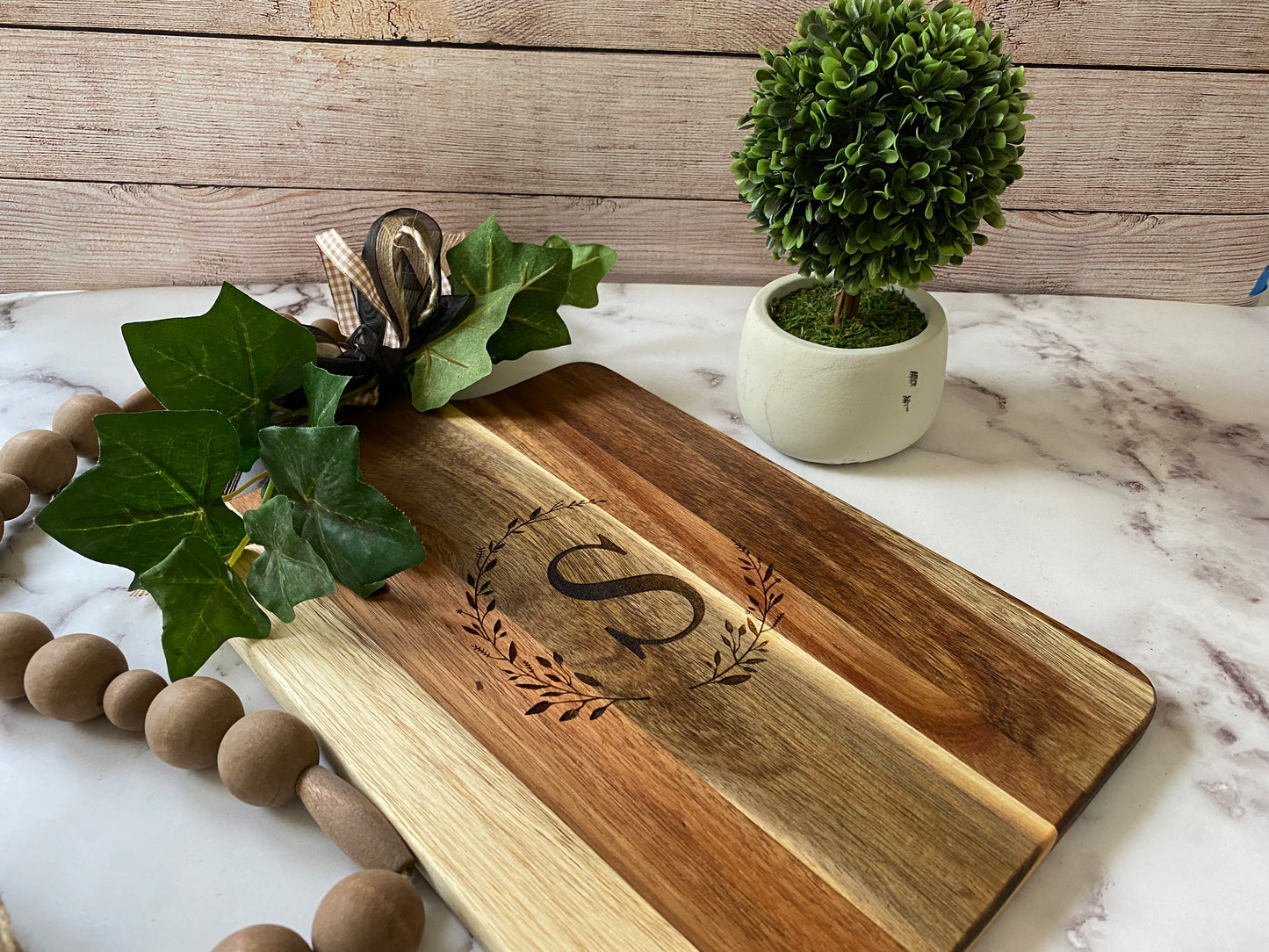 Personalized Monogrammed Charcuterie Cutting Board