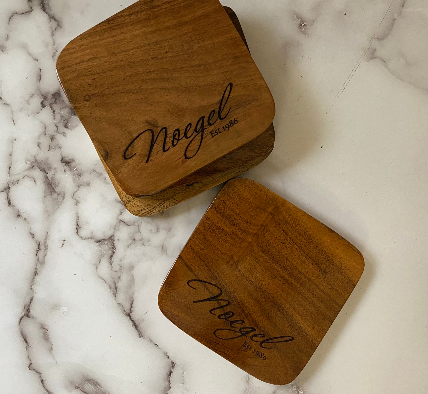 Personalized Gift Set - Charcuterie Cutting Board and Coasters Gift Set